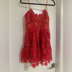 Self Portrait Magenta Azaelea Mini Dress sz 4. New with Tags